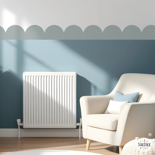 BIG Frise décorative Arcs et Scallops | Couleurs Boho | Décoration murs