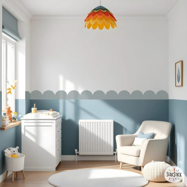 BIG Frise décorative Arcs et Scallops | Couleurs Boho | Décoration murs