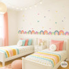 Kids Rainbow, Stars & Hearts Border | Self-Adhesive | Wall Decoration Girls’ Room