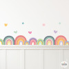 Cenefa infantil arc de Sant Martí, estrelles i cors | Autoadhesiva | Decoració paret habitació nena