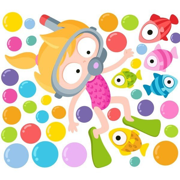 Original children's vinyl - Diving girl