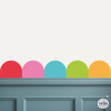 Cenefa adhesiva Arcos y Scallops de colores | Decoración pared infantil y juvenil | Fácil de instalar