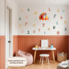 Abecedari majúscules tons Boho | Lletres decoratives paret | Decoració aules i dormitoris