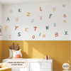 Abécédaire majuscules tons Boho | Lettres décoratives murales | Décoration salles de classe et chambres