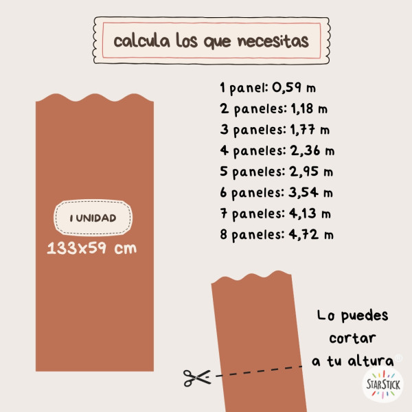 Paper pintat autoadhesiu acabat amb onades – A mida – Scallop Wallpaper