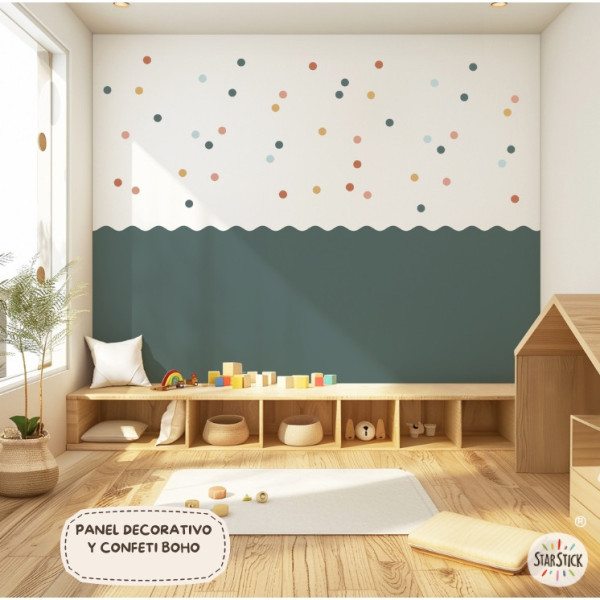 Paper pintat autoadhesiu acabat amb onades – A mida – Scallop Wallpaper