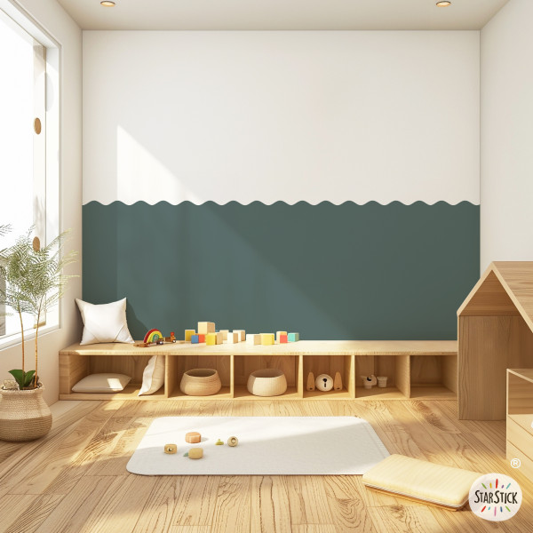 Paper pintat autoadhesiu acabat amb onades – A mida – Scallop Wallpaper