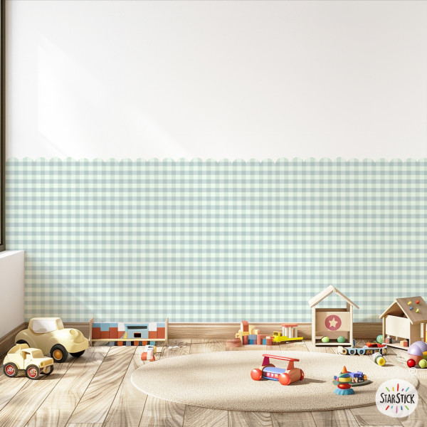 Self-adhesive wallpaper with vichy check pattern | Customizable in color
