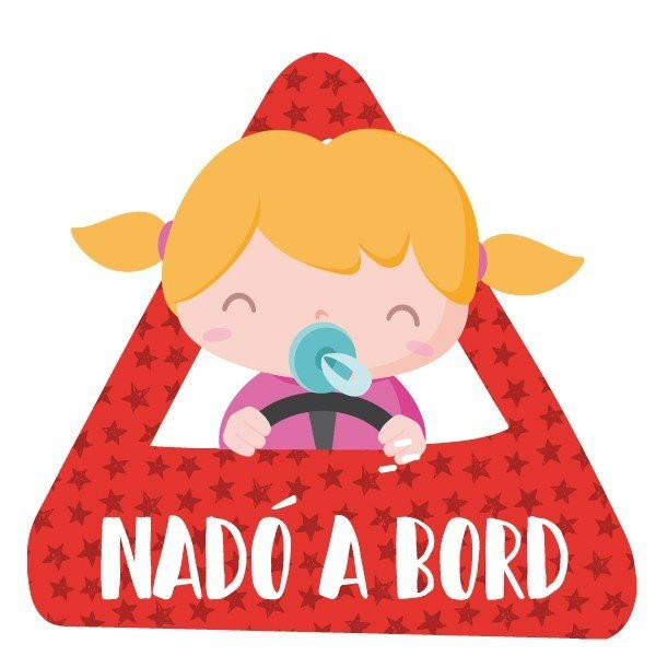 Nadó a bord nena - Adhesiu per a cotxe