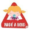 Nadó a bord nena - Adhesiu per a cotxe