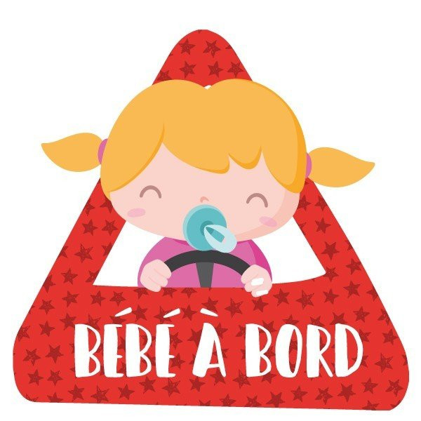 Nadó a bord nena - Adhesiu per a cotxe