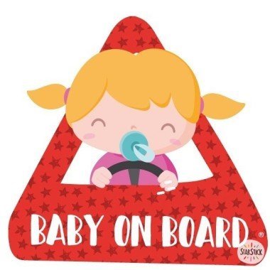 Bebé a bordo niña –  Adhesivo para coche