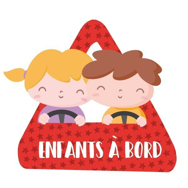 Enfants à bord - Autocollant voiture