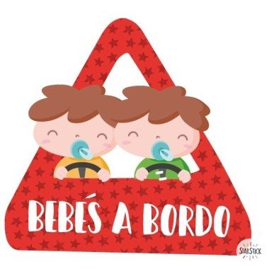 Babies On Board (2 Boys) - Car Sticker