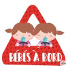 Bebés a bordo (2 niñas) –  Adhesivo para coche