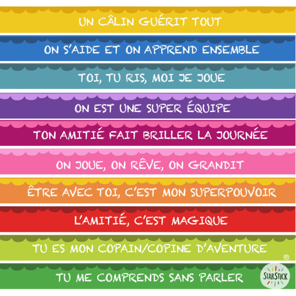 Decorative wall decals for stairs | Friendship quotes for schools and high schools | Educational decor