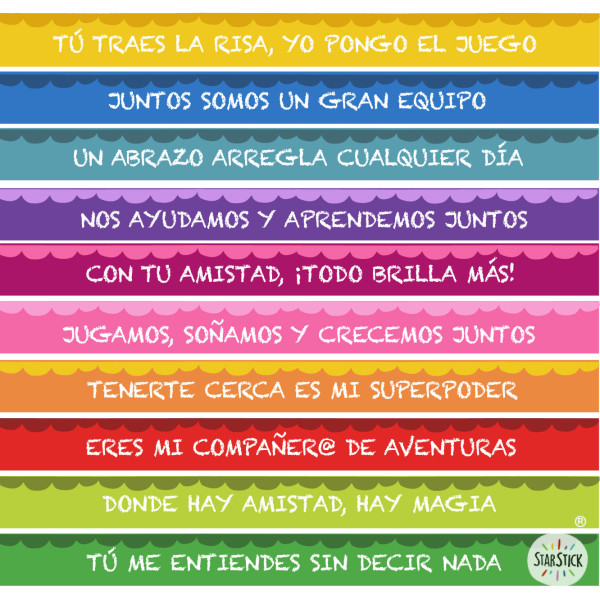 Vinils decoratius per a escales | Frases d’amistat per a escoles i instituts | Decoració educativa