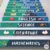 Vinilos originales para escaleras escolares | Materias educativas | Decoración para peldaños