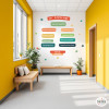 School decoration with wall decals | Rules and values in different languages | Classroom and hallway walls