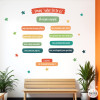 School decoration with wall decals | Rules and values in different languages | Classroom and hallway walls