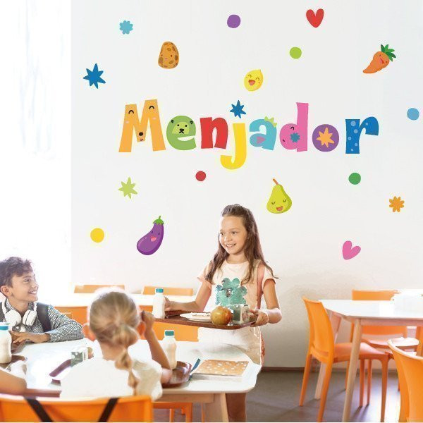 Comedor - Vinilos colección Happy - Soluciones para decorar el comedor escolar