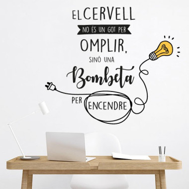 Vinils educatius: El cervell, una bombeta per encendre