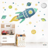 Sticker enfant - Fusée dans l'espace