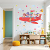 School decoration. Airplane stickers with storybook characters for educational centers