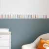 Cenefa de pared Tiras efecto aquarela | Vinilo autoadhesivo | Decoración de pared
