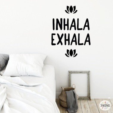 Inhale Exhale - Decorative vinyl quotes and famous phrases