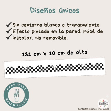 Cenefa Coches Infantil Adhesiva | Decoración Pared Habitación Niño