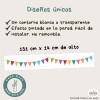 Cenefa autoadhesiva con banderines de colores | Autoadhesiva y fácil de colocar | Decoración de paredes
