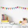 Self-adhesive wall border with colorful pennants | Easy to apply | Fun wall decoration