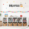 Self-adhesive wall border with colorful pennants | Easy to apply | Fun wall decoration