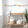 Cenefa autoadhesiva con banderines de colores | Autoadhesiva y fácil de colocar | Decoración de paredes