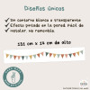 Cenefa autoadhesiva amb banderins tons Boho | Fàcil de col·locar | Decoració de parets divertida
