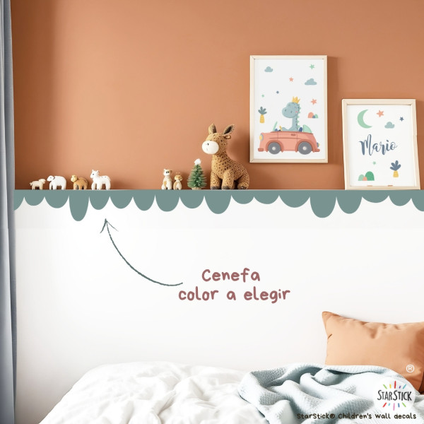 Frise murale avec montagnes de différentes tailles | Autocollante et facile à poser | Décoration d’intérieur