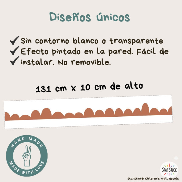 Sanefa de paret amb muntanyes de diferents mides | Autoadhesiva i fàcil de col·locar | Decoració d’interiors