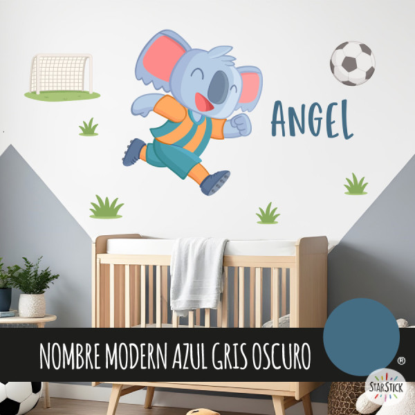 Vinilo infantil Koala futbolista | Pegatina de pared decorativa | Decoración original para habitaciones infantiles