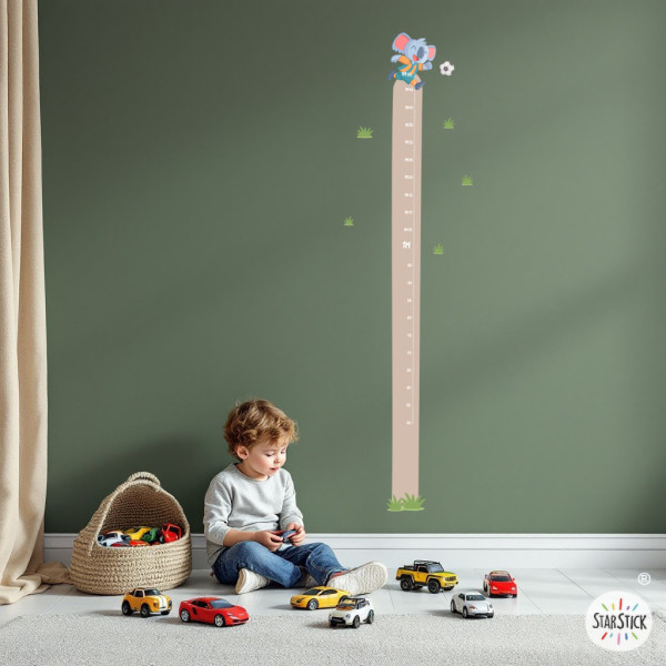 Kids Height Chart – Koala Football Player | Decorative Wall Sticker for Children’s Room