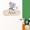 Vinil infantil amb nom – Koala futbolista | Decoració infantil personalitzada
