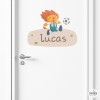 Vinil infantil amb nom – Lleó futbolista | Decoració infantil personalitzada