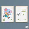 Lot de 2 tableaux pour enfants personnalisés | Koala footballeur