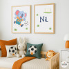 Pack de 2 quadres infantils personalitzats | Koala futbolista