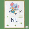 Quadre infantil personalitzat Koala futbolista | Decoració única per a nens