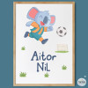 Personalized kids wall art – Football Koala | Unique decoration for children’s rooms