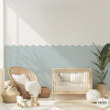 Papel pintado autoadhesivo con borde festoneado con ondas – A medida – Scallop Wallpaper