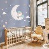Sticker Bébé sur la lune. Aquamarina - Produits de décoration pour enfants