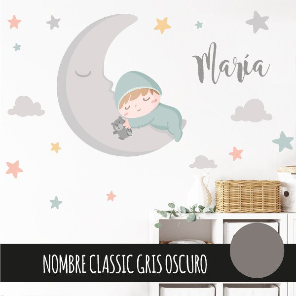 Sticker Baby on the moon. Aquamarina - Children's decoration products