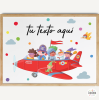 Kids’ School Decoration | Airplane with Fairy Tale Characters Print